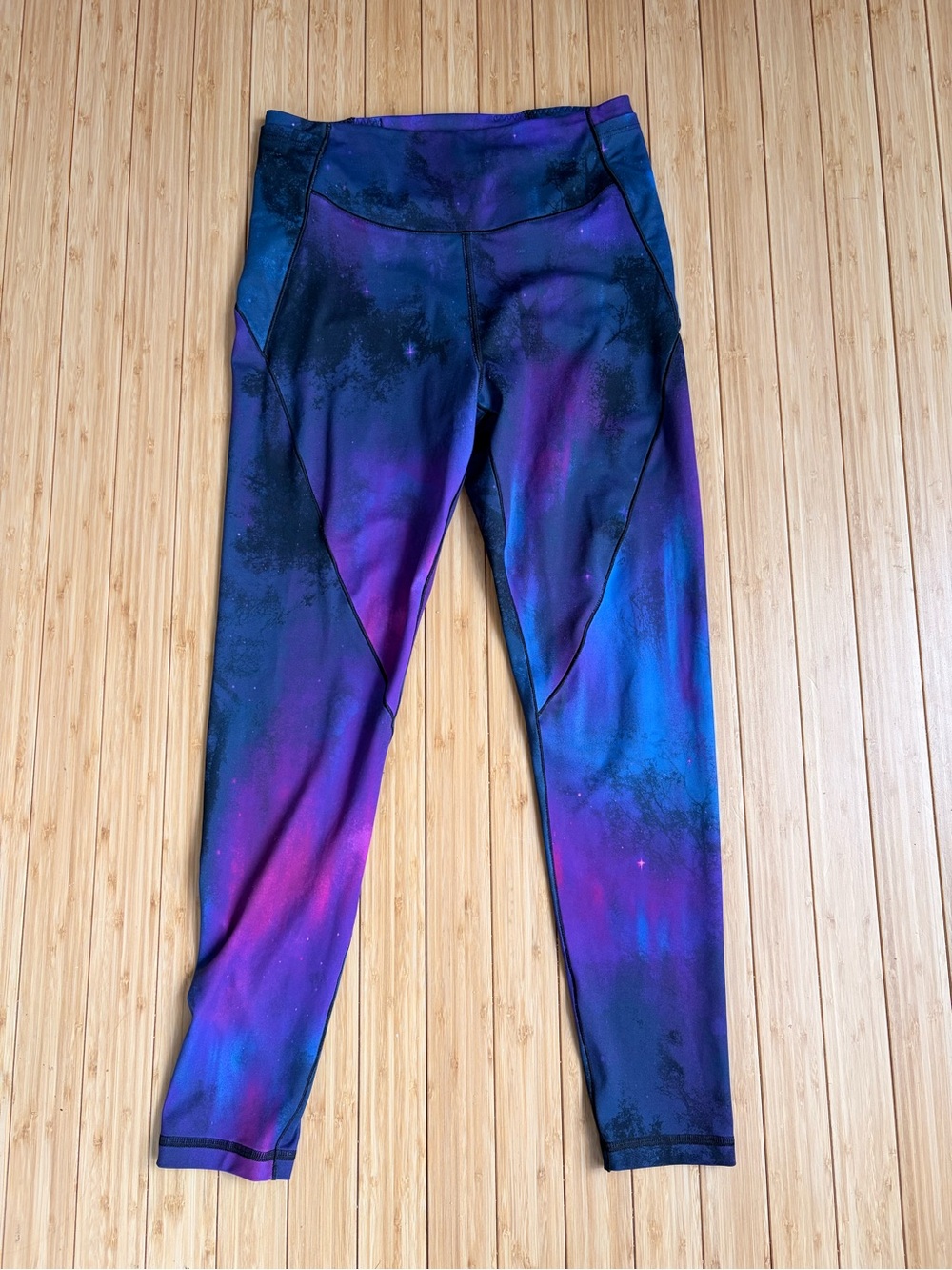 Victoria Secret Galaxy Print Active Leggings - Purple Blue Ombre size 10